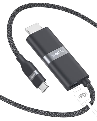 Anker USB C auf HDMI Kabel, 180cm, 4K 60Hz Adapter Kabel für MacBook Pro/Air, iPad Pro/Air, Galaxy S24/ S23, Dell XPS 13/15, und mehr, für Homeoffice Anker USB C auf HDMI Kabel, 180cm, 4K 60Hz Adapter Kabel für MacBook Pro/Air, iPad Pro/Air, Galaxy S24/ S23, Dell XPS 13/15, und mehr, für Homeoffice von Anker