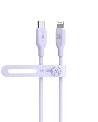 Anker USB-C auf Lightning Kabel, 541 Kabel (Lavendel, 90cm), MFi zertifiziert, Bio Schnellladekabel für iPhone 14 14 Pro 14 Pro Max 13 13 Pro 12 11 X XS XR 8 Plus (Ohne Netzteil) von Anker