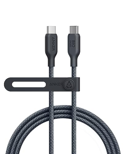 Anker USB-C auf USB-C Kabel (240W, 180cm) Typ-C Bio-Nylon Ladekabel, Schnellladekabel, Kompatibel mit MacBook Pro 2020, iPad Pro 2020, iPad Air 4, Samsung Galaxy S23+/S23 Ultra, Tablet, Pixel und mehr von Anker