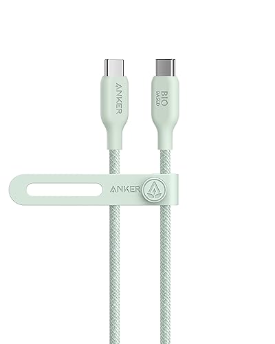 Anker USB-C auf USB-C Kabel (240W, Grün, 0,9m) Typ-C Bio-Nylon Ladekabel, Schnellladekabel, Kompatibel mit iPhone 15, MacBook, iPad Pro 2020, iPad Air 4, Samsung Galaxy S23+/S23 Ultra, Pixel und mehr von Anker