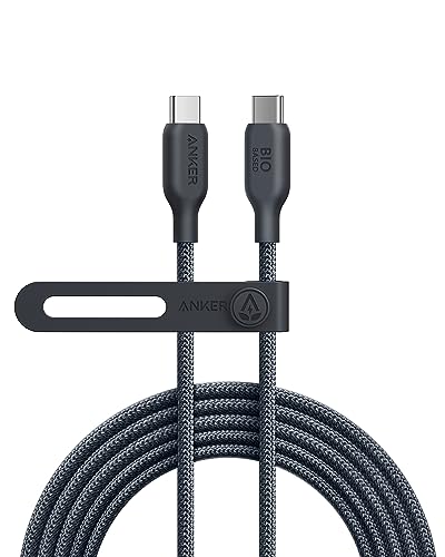 Anker USB-C auf USB-C Kabel (240W, Schwarz, 3m) Typ-C Ladekabel, Schnellladekabel, Kompatibel mit iPhone 15, MacBook, iPad Pro 2020, iPad Air 4, Samsung Galaxy S23+/S23 Ultra, Pixel and more von Anker