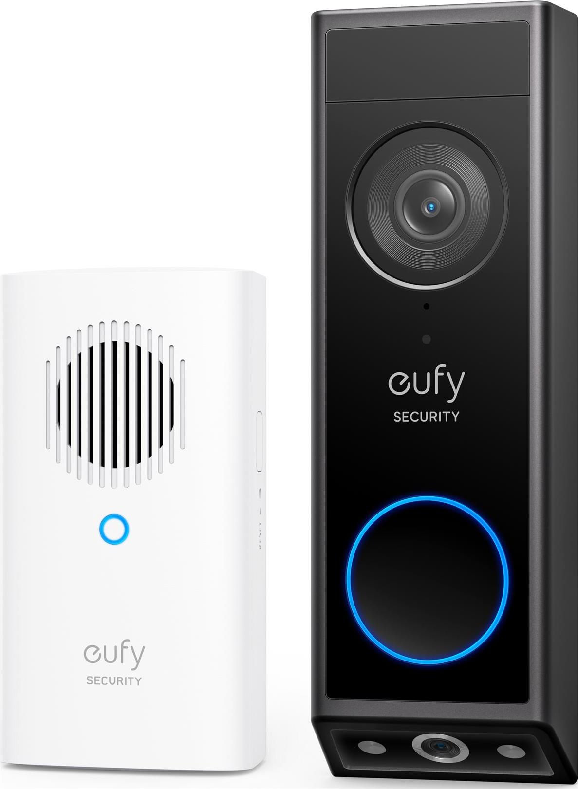 Eufy Video Doorbell 2K - Smarte Türklingel mit Glocke - mit Kamera - kabellos - Schwarz - mit Edge HomeBase Mini (E8214311) von Anker