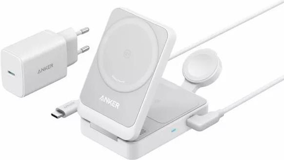 MAGGO 15W 3-IN-1 MAGNETSTATION WEISS (B2557321) von Anker