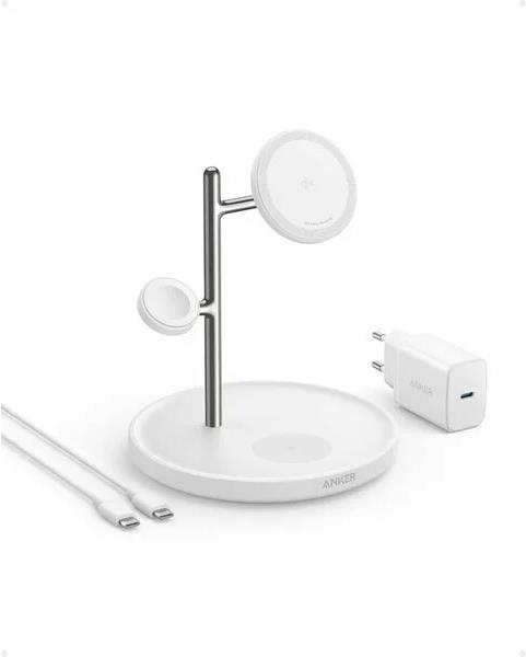 MAGGO 15W 3-IN-1 MAGNETSTATION WEISS (B25M3321) von Anker