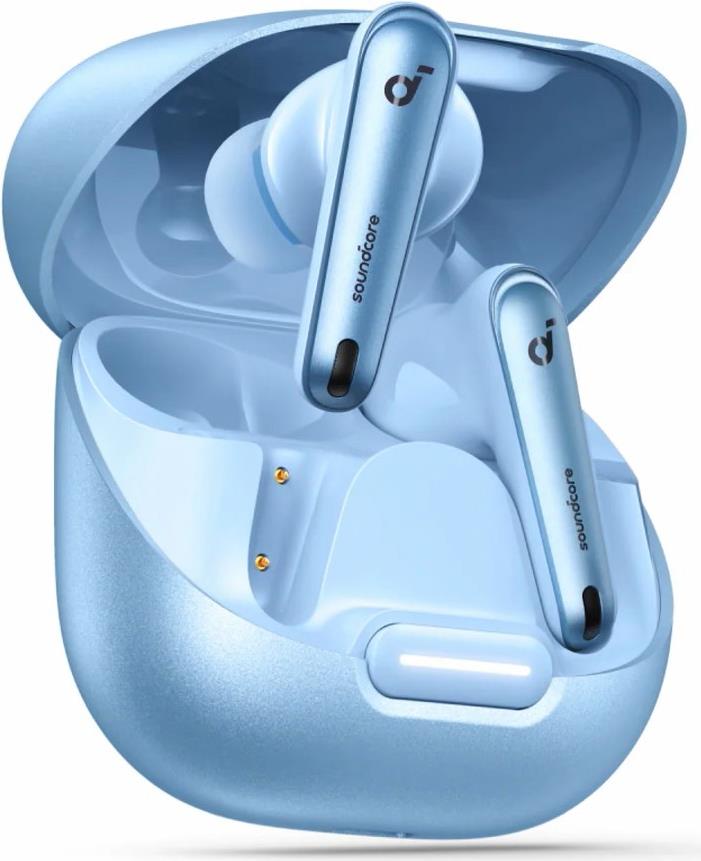 Soundcore Liberty 4 NC - True Wireless-Kopfhörer mit Mikrofon - im Ohr - Bluetooth - aktive Rauschunterdrückung - Hellblau (A3947G61) von Anker
