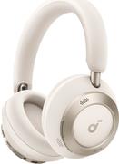 Soundcore Space One Pro - Kopfhörer mit Mikrofon - ohrumschließend - Bluetooth - kabellos, kabelgebunden - aktive Rauschunterdrückung - 3,5 mm Stecker - Cream White (A3062G21) von Anker