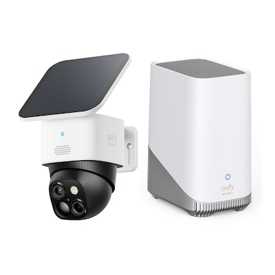 eufy SoloCam S340 Überwachungskamera 3K 360 Grad Solar Outdoor + Homebase 3 von Anker