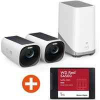 eufyCam 3 Überwachungskamera 4K 2+1 Solar Outdoor lokaler Speicher + 1TB SSD von Anker