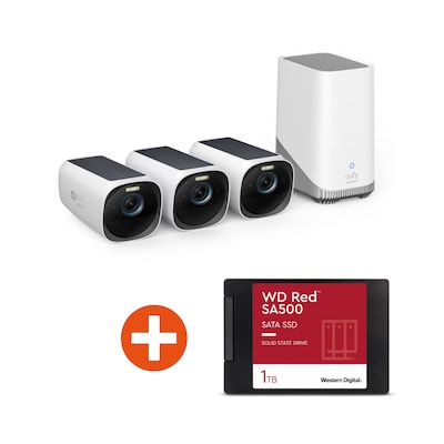 eufyCam 3 Überwachungskamera 4K 3+1 Solar Outdoor lokaler Speicher + 1TB SSD von Eufy Security