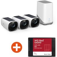 eufyCam 3 Überwachungskamera 4K 3+1 Solar Outdoor lokaler Speicher + 1TB SSD von Anker