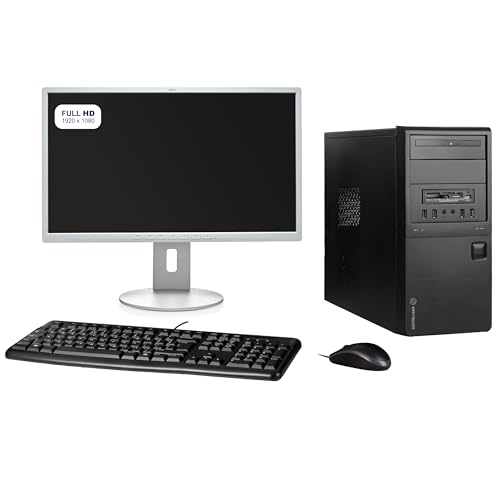 Ankermann Desktop PC V1 Komplettset | 23.8 Zoll Monitor, Tastatur, Maus | Intel i3-6100 2 x 3.7 GHz | Intel HD Grafik | 8GB RAM | 480 GB SSD | 500GB HDD | Windows 11 | LibreOffice von Ankermann-PC