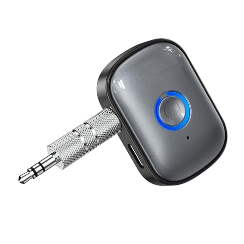 Ankilo Bluetooth 5.3 Transmitter Receiver, Aux Bluetooth Adapter für Auto, Wireless Bluetooth 3.5mm, 2-in-1 Bluetooth Aux Adapter, Audio Receiver für Laptop, Radio, Kopfhörer, Lautsprecher, TV von Ankilo