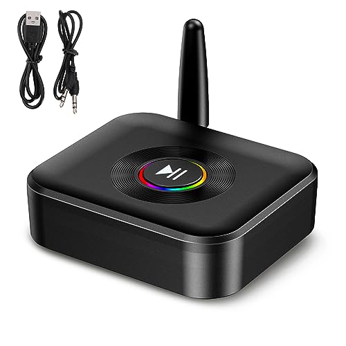 Ankilo Großer Reichweite Empfänger,Bluetooth 5.1 Empfänger Sender, Wireless Audio Adapter 2-in-1,Bluetooth Sender Transmitter mit Optisches Koaxial 3,5mm RCA AUX für Autoradio,Stereoanlage, Verstärker von Ankilo