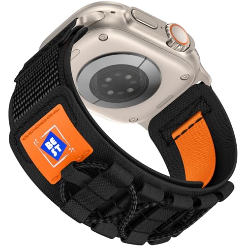 Anlinser Kompatibel mit Apple Watch Armband/Apple Watch Ultra 2/Ultra Armband 49mm 46mm 45mm 44mm 42mm, Rugged Nylon Sport Band Kompatibel für iWatch SE Serie 10 9 8 7 6 5 4 3 2 1, Schwarz Anlinser Kompatibel mit Apple Watch Armband/Apple Watch Ultra 2/Ultra Armband 49mm 46mm 45mm 44mm 42mm, Rugged Nylon Sport Band Kompatibel für iWatch SE Serie 10 9 8 7 6 5 4 3 2 1, Schwarz von Anlinser