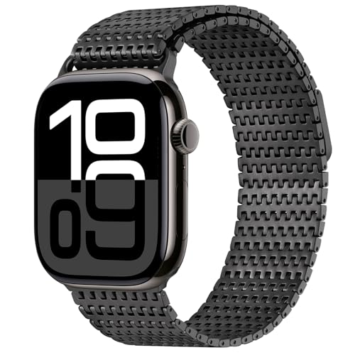 Anlinser Kompatibel mit Apple Watch Armband 42mm 41mm 40mm 38mm, Magnetische Metallersatzbänder Kompatibel mit Apple Watch Series 10 9 8 7 6 5 4 3 SE, Schwarz Anlinser Kompatibel mit Apple Watch Armband 42mm 41mm 40mm 38mm, Magnetische Metallersatzbänder Kompatibel mit Apple Watch Series 10 9 8 7 6 5 4 3 SE, Schwarz von Anlinser