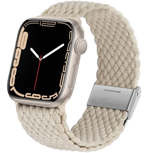 Anlinser Kompatibel mit Apple Watch Armband 49mm 45mm 44mm 42mm, Elastische Ersatzarmband mit Einstellbarer Schnalle Kompatibel mit Apple Watch Ultra 2/Ultra SE Series 9 8 7 6 5 4 3, Polarstern von Anlinser