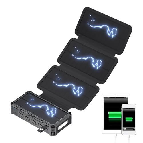Anloximt Solar Powerbank - Handkurbel Powerbank Mit Integrierter LED-Lampe - Faltbare Mit SOS-Alarmfunktion Und Für Frauen, Männer & Jugendliche Anloximt Solar Powerbank - Handkurbel Powerbank Mit Integrierter LED-Lampe - Faltbare Mit SOS-Alarmfunktion Und Für Frauen, Männer & Jugendliche von Anloximt