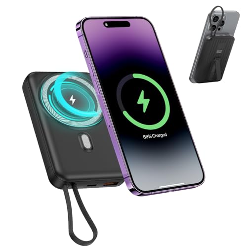 Anluomafuy Magnetic Power Bank, 10,000mAh, 22,5W Quick Charge, Wireless External Mobile Phone Batteries, USB-C Inputs & Output and LED Display, Battery Pack for iPhone, Huawei, Samsung, iPad (Type-1) Anluomafuy Magnetic Power Bank, 10,000mAh, 22,5W Quick Charge, Wireless External Mobile Phone Batteries, USB-C Inputs & Output and LED Display, Battery Pack for iPhone, Huawei, Samsung, iPad (Type-1) von Anluomafuy
