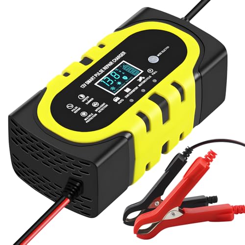 Anluomania 10 A Autobatterie Ladegerät, 12V Vollautomatisches Intelligentes Erhaltungsladegerät, Smart Vollautomatische KFZ Batterieladegerät, mit Temperaturkompensation & LCD, für Auto, Motorrad, LKW Anluomania 10 A Autobatterie Ladegerät, 12V Vollautomatisches Intelligentes Erhaltungsladegerät, Smart Vollautomatische KFZ Batterieladegerät, mit Temperaturkompensation & LCD, für Auto, Motorrad, LKW von Anluomania