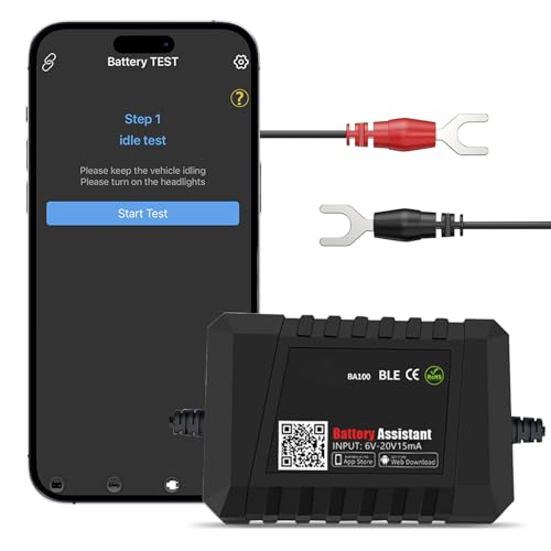 Anluomania 12V KFZ Batteriewächter, Batteriemonitor Bluetooth 4.0, Autobatterietester, Auto Batterie Überwachung, Batterielastprüfer mit Lade-, Startsystemtest & Alarm Funktion, für Auto LKW Anluomania 12V KFZ Batteriewächter, Batteriemonitor Bluetooth 4.0, Autobatterietester, Auto Batterie Überwachung, Batterielastprüfer mit Lade-, Startsystemtest & Alarm Funktion, für Auto LKW von Anluomania