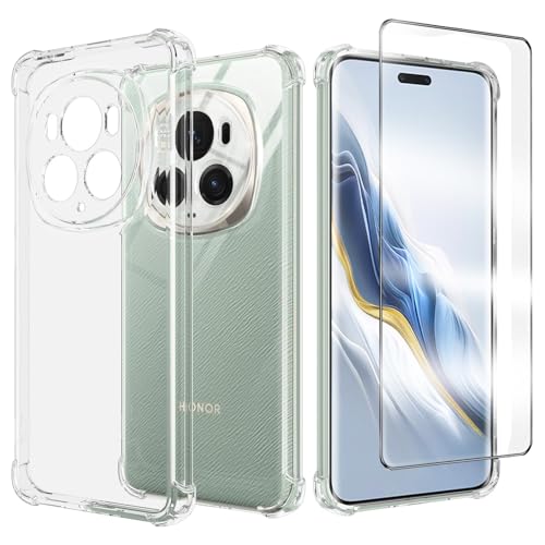 Anlxhj für Honor Magic 6 Pro 5G Hülle,mit 1 Stück Displayschutz Schutzfolie,Handyhülle Transparente Soft Silikon TPU Schutzhülle Bumper Case für Honor Magic 6 Pro 5G, Durchsichtig Anlxhj für Honor Magic 6 Pro 5G Hülle,mit 1 Stück Displayschutz Schutzfolie,Handyhülle Transparente Soft Silikon TPU Schutzhülle Bumper Case für Honor Magic 6 Pro 5G, Durchsichtig von Anlxhj
