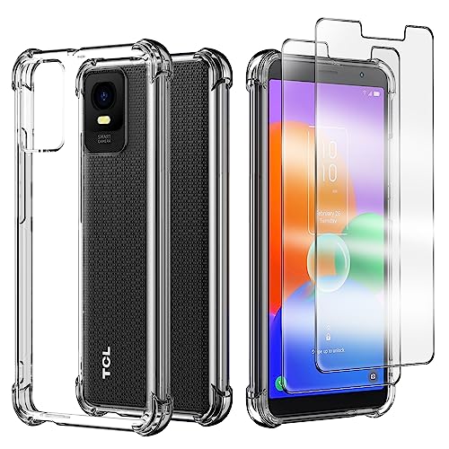 Anlxhj für TCL 403 Hülle,mit 2 Stück Displayschutz Schutzfolie,Handyhülle Transparente Soft Silikon TPU Schutzhülle Bumper Case für TCL 403, Durchsichtig Anlxhj für TCL 403 Hülle,mit 2 Stück Displayschutz Schutzfolie,Handyhülle Transparente Soft Silikon TPU Schutzhülle Bumper Case für TCL 403, Durchsichtig von Anlxhj