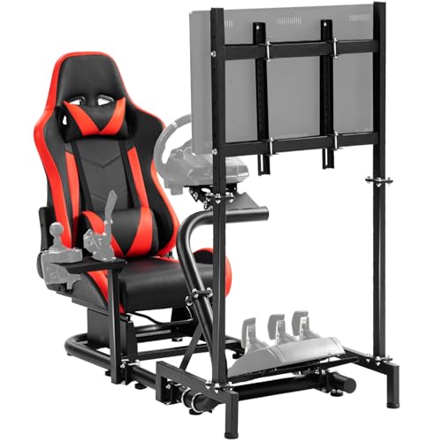 Anman G920 Racing Simulator Cockpit mit rotem Sitz und Monitorhalterung Passend für Thrustmaster/Fanatec/Logitech G27 G29 G923 T300RS GT, ohne Handbremse, Lenkrad, Pedale und Monitor Anman G920 Racing Simulator Cockpit mit rotem Sitz und Monitorhalterung Passend für Thrustmaster/Fanatec/Logitech G27 G29 G923 T300RS GT, ohne Handbremse, Lenkrad, Pedale und Monitor von Anman