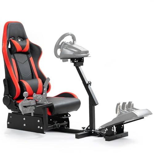 Anman Rennspiel Ständer mit Rot Sitz Passend für Logitech/Thrustmaster/Fanatec G29 G920 T248 CSL Rennsimulator Cockpit ohne Lenkrad/Pedal/Schalthebel Anman Rennspiel Ständer mit Rot Sitz Passend für Logitech/Thrustmaster/Fanatec G29 G920 T248 CSL Rennsimulator Cockpit ohne Lenkrad/Pedal/Schalthebel von Anman