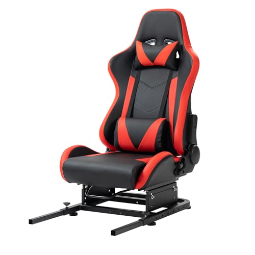 Anman Sitzhalterung mit verstellbarem Ergonomiestuhl für Lenkradständer - Höhenverstellbar mit rutschfesten Gummifüßen, Heavy-Duty 113KG Kapazität Anman Sitzhalterung mit verstellbarem Ergonomiestuhl für Lenkradständer - Höhenverstellbar mit rutschfesten Gummifüßen, Heavy-Duty 113KG Kapazität von Anman