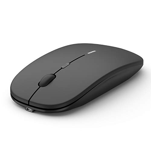 Anmck Kabellose Maus, Ergonomische Wiederaufladbare Funkmaus, Leise 3D USB Mini Optische Funk Maus, 1600 DPI, Ultra DüNne Tragbare Leichte Maus FüR Laptop Computer Pc Mac Ma Cbook Pro von Anmck