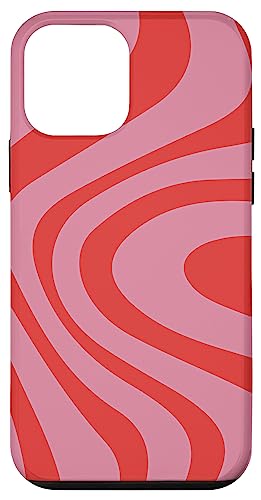 Hülle für iPhone 12 mini Retro Liquid Swirl Abstraktes Muster in Pink und Rot Hülle für iPhone 12 mini Retro Liquid Swirl Abstraktes Muster in Pink und Rot von Anna Cecil Designs