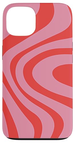 Hülle für iPhone 13 Retro Liquid Swirl Abstraktes Muster in Pink und Rot Hülle für iPhone 13 Retro Liquid Swirl Abstraktes Muster in Pink und Rot von Anna Cecil Designs