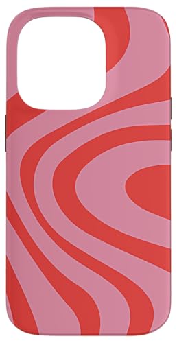 Hülle für iPhone 14 Pro Retro Liquid Swirl Abstraktes Muster in Pink und Rot Hülle für iPhone 14 Pro Retro Liquid Swirl Abstraktes Muster in Pink und Rot von Anna Cecil Designs