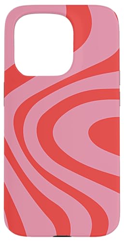 Hülle für iPhone 15 Pro Retro Liquid Swirl Abstraktes Muster in Pink und Rot Hülle für iPhone 15 Pro Retro Liquid Swirl Abstraktes Muster in Pink und Rot von Anna Cecil Designs