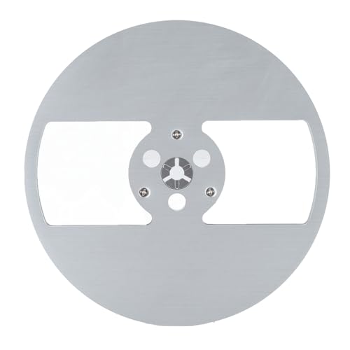 1/4 7 Zoll Leere Tonbandspule, Offene Tonbandspule aus Aluminiumlegierung, 2 Löcher für Windwiderstand, Offene Tonbandspule, Leere Tonbandspule für Aufnahmen (Silver) von Annadue