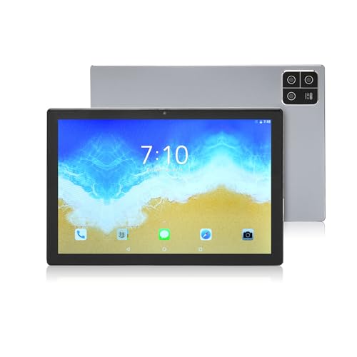 10-Zoll-Tablet, 1920 X 1200 IPS HD-Tablet für Android 11 mit 8 GB RAM, 128 GB ROM, Octa-Core-CPU, 8 MP Vorder- und 16 MP Rückkamera, Bluetooth, WLAN, GPS, FM (Silber) (EU-Stecker) von Annadue