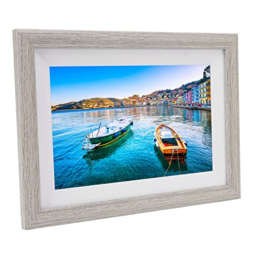 Annadue 10 Zoll WLAN Digital Bilderrahmen, Holz 2K 4K HD IPS 1920x1080 Smart Digital Photo Frame, Smart Transfer Video Picture Photo Frame. von Annadue