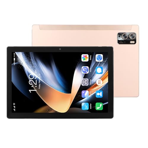 10 ZollTablet, Octa Core Prozessor, 8 GB RAM, 256 GB ROM, FHD Bildschirm, 4G Anrufe, Zwei Lautsprecher, Schnelles Laden, 5G WLAN,5.0,13.0 (Gold) von Annadue