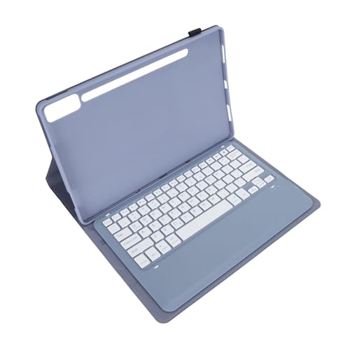 12,7 Zoll Tastaturschutzhülle mit Stifthalter, Magnetisch Abnehmbare Kabellose Bluetooth Tastatur, Ultraschlanke Lederhülle für Tab P12 12,7 Zoll Tablet 2023. (Purple) von Annadue