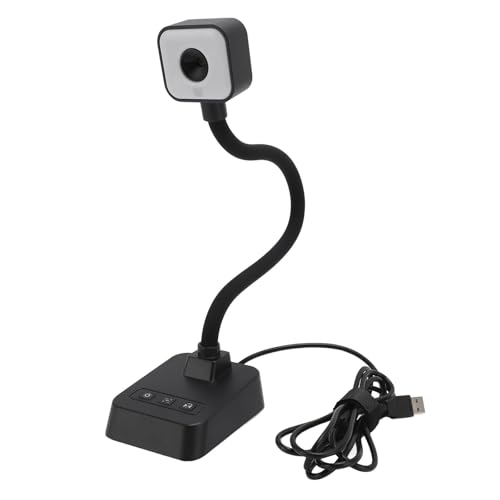 13 MP USB-Dokumentenkamera für Lehrer und Klassenzimmer mit Mikrofon, 3-stufigem LED-Licht, 5-stufiger Belichtungseinstellung, Linker und Rechter Bildumkehrung, für Fernunterricht von Annadue
