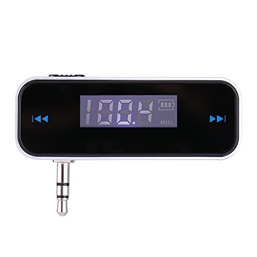 3,5-mm-Universal-FM-Transmitter Im Auto, LCD-Hintergrundbeleuchtung, 3,5-mm-Kopfhöreranschluss, HiFi-Stereo-Sound, Audio-Stecker für Mobiltelefone und Musik-Player, Wiederaufladbar von Annadue
