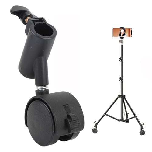 3 Packungen Fotografie Lichtstativ mit Rollen, Lichtstativ Set mit 360° Drehbaren Rollen, Geräuschlose und Leichtgängige Stativ Ständer mit Bremse für Live Fotografie von Annadue