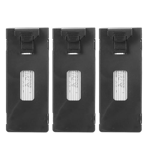 3PCS Drohnen Lithiumbatterie, 1800MAH 3,7V Hochleistungs Drohnenlithiumbatterie für Quadcopter, für E88/E88Pro/E100/E99/K3/K6/E89/P1/P4/P5/P8/P10. von Annadue