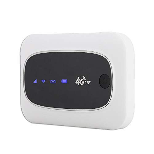 4G Wireless Portable Travel Router, mobiler Hotspot, geringer Stromverbrauch, Lange Lebensdauer, mit 4 farbigen LED-Leuchten, Unterstützung von 10 Benutzern gleichzeitig.(White) von Annadue