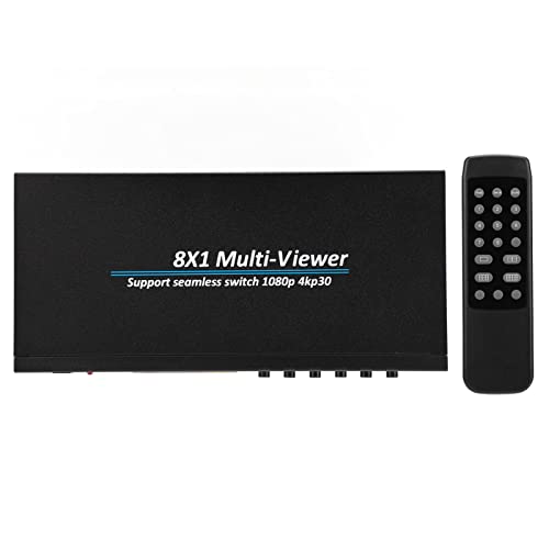 4K HDMI 1.4 Switch 8 Port，HDMI Splitter 8 in 1 Out, HDMI Switch mit Fernbedienung Unterstützt 4K@60Hz 1920x1080P bei 60HZ für DVD, für PS3/für PS4 TV/für XBox Fire Stick/Projektor (Schwarz)(EU) von Annadue