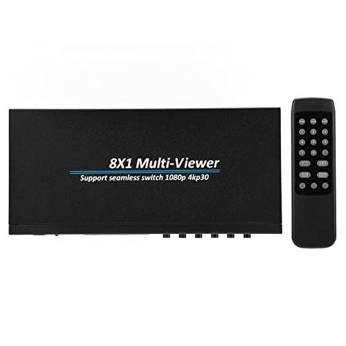 4K HDMI 1.4 Switch 8 Port，HDMI Splitter 8 in 1 Out, HDMI Switch mit Fernbedienung Unterstützt 4K@60Hz 1920x1080P bei 60HZ für DVD, für PS3/für PS4 TV/für Xbox Fire Stick/Projektor (Schwarz)(EU) von Annadue