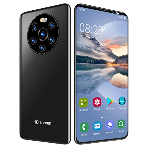 5,45 Zoll HD Vollbild Mobiltelefon, 1 + 8 GB Dual-Card Dual-Standby Smartphone, High Definition Kamera, Gesichtserkennung und Smartphone zum Entsperren von Fingerabdrücken.(schwarz) von Annadue