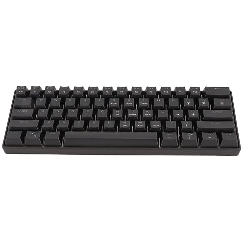 61 Tasten Gaming Tastatur mit LED Hintergrundbeleuchtung, Empfindlichen Mechanischen Schaltern, Angenehmem Handgefühl fürPC Laptop (Blauer Schalter mit schwarzer Oberfläche) von Annadue