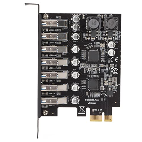 7 Port PCI E Erweiterungskarte, 7 Port USB 3.2 Front Erweiterungskarte Zum Anschließen Externer Festplatten, Gamecontroller, CD/DVD Laufwerke Usw. von Annadue