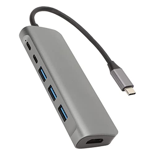 8 in 1 USB C Hub, USB C Hub Multiport Adapter mit 4K HDMI, USB C Anschluss, USB C Datenanschluss, USB A Datenanschlüsse, 100 W PD Aufladung, SD/TF Kartenleser für Laptops von Annadue
